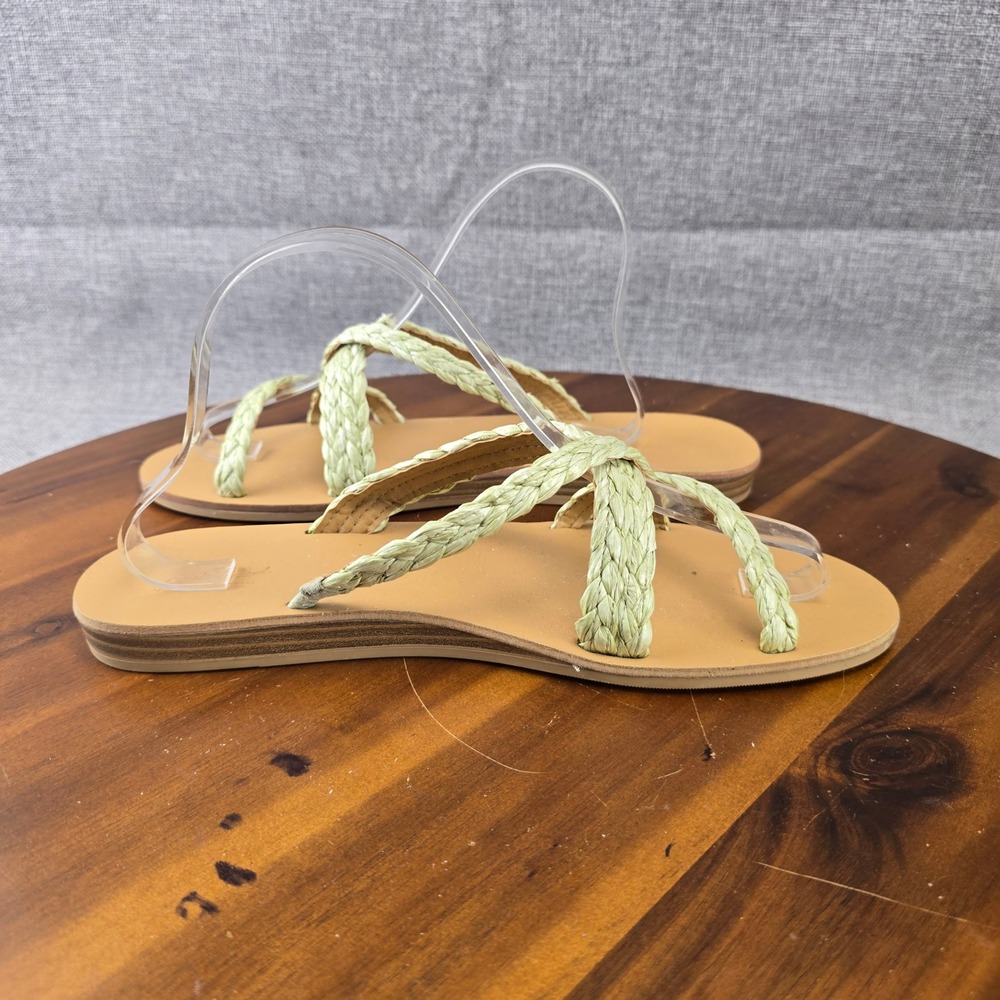 Universal Thread Braided Thong Sandals Women's Size‎ 9.5 Light Green - Picture 8 of 15